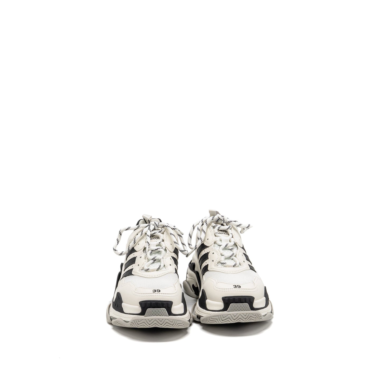 Balenciaga x Adidas Size 39 Triple S Sneaker Limited Edition Leather/Mesh Black/White