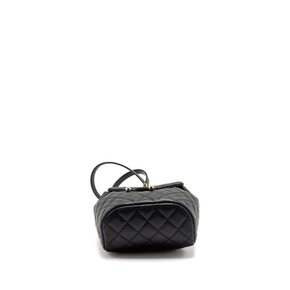 Chanel Quilted Mini Backpack Caviar Black LGHW (Microchip)