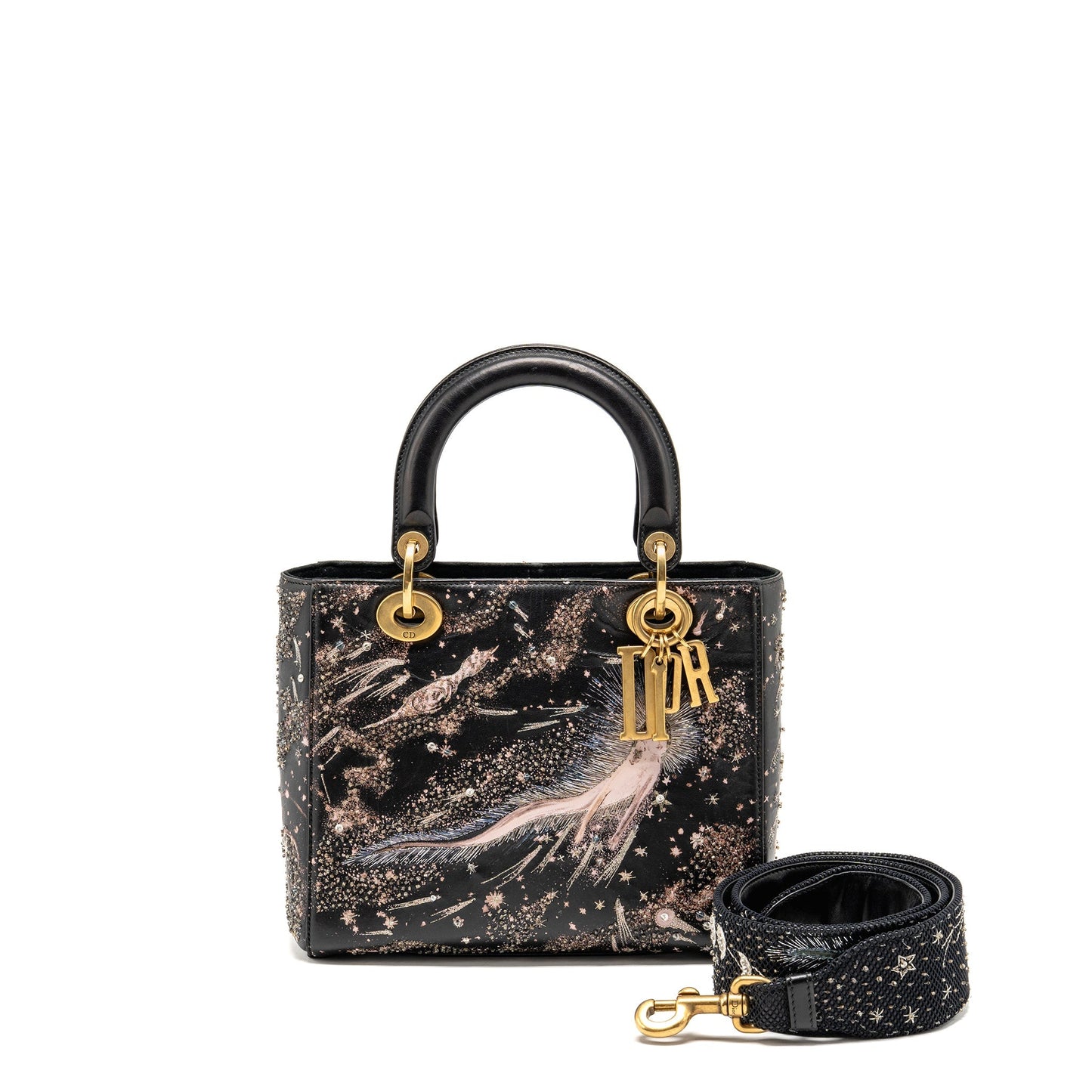 Dior Medium Lady Dior I Feel Blue Limited Edition Embellished Lambskin Multicolour
