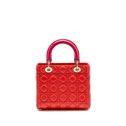 Dior Medium Lady Dior Lambskin Dark Pink/Purple