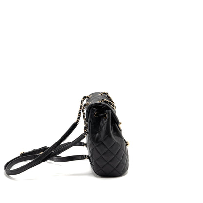 Chanel Quilted Mini Backpack Caviar Black LGHW (Microchip)