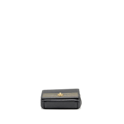 Chanel 19c Captain Gold Belt Waist Bag Caviar Black GHW