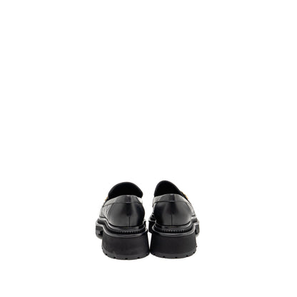 Chanel 23A Size 37 Qulited CC Platform Loafers Black LGHW