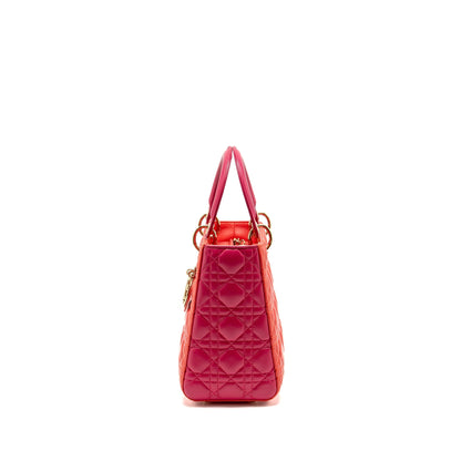 Dior Medium Lady Dior Lambskin Dark Pink/Purple