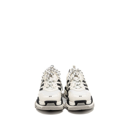 Balenciaga x Adidas Size 44 Triple S Sneaker Limited Edition Leather/Mesh Black/White