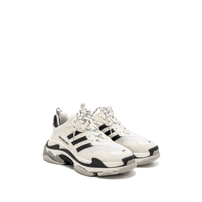 Balenciaga x Adidas Size 44 Triple S Sneaker Limited Edition Leather/Mesh Black/White
