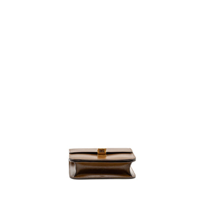 Celine Small Classic Box Purse Calfskin CAmel
