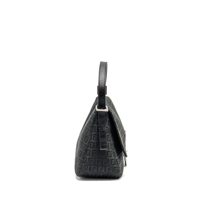 Fendi Zucca Mamma Baguette Purse Logo Canvas Black