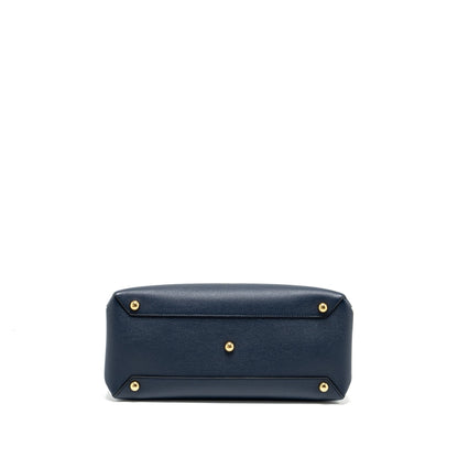 Burberry The Large Banner Purse Calfskin Dark Blue/Multicolour