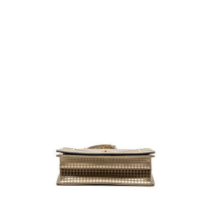 Dior Medium Diorama Metallic Calfskin Light Gold with