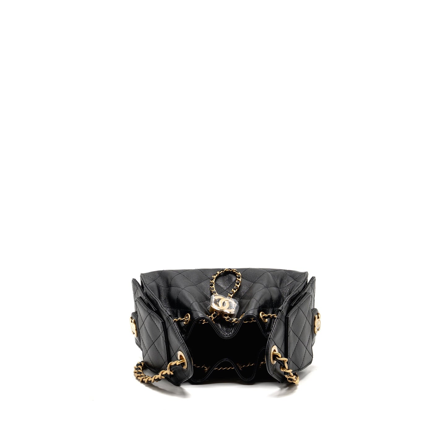 Chanel Mini 25 Bag Caviar Black GHW (Microchip)