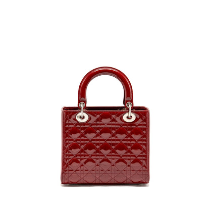 Dior Medium Lady Dior Patent Red