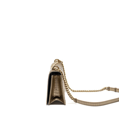 Dior Medium Diorama Metallic Calfskin Light Gold with