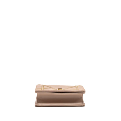 Dior Small Studded Diorama Dark Pink
