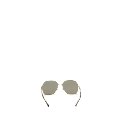Chanel Sunglasses with Chain Brown Light Gold Tone
