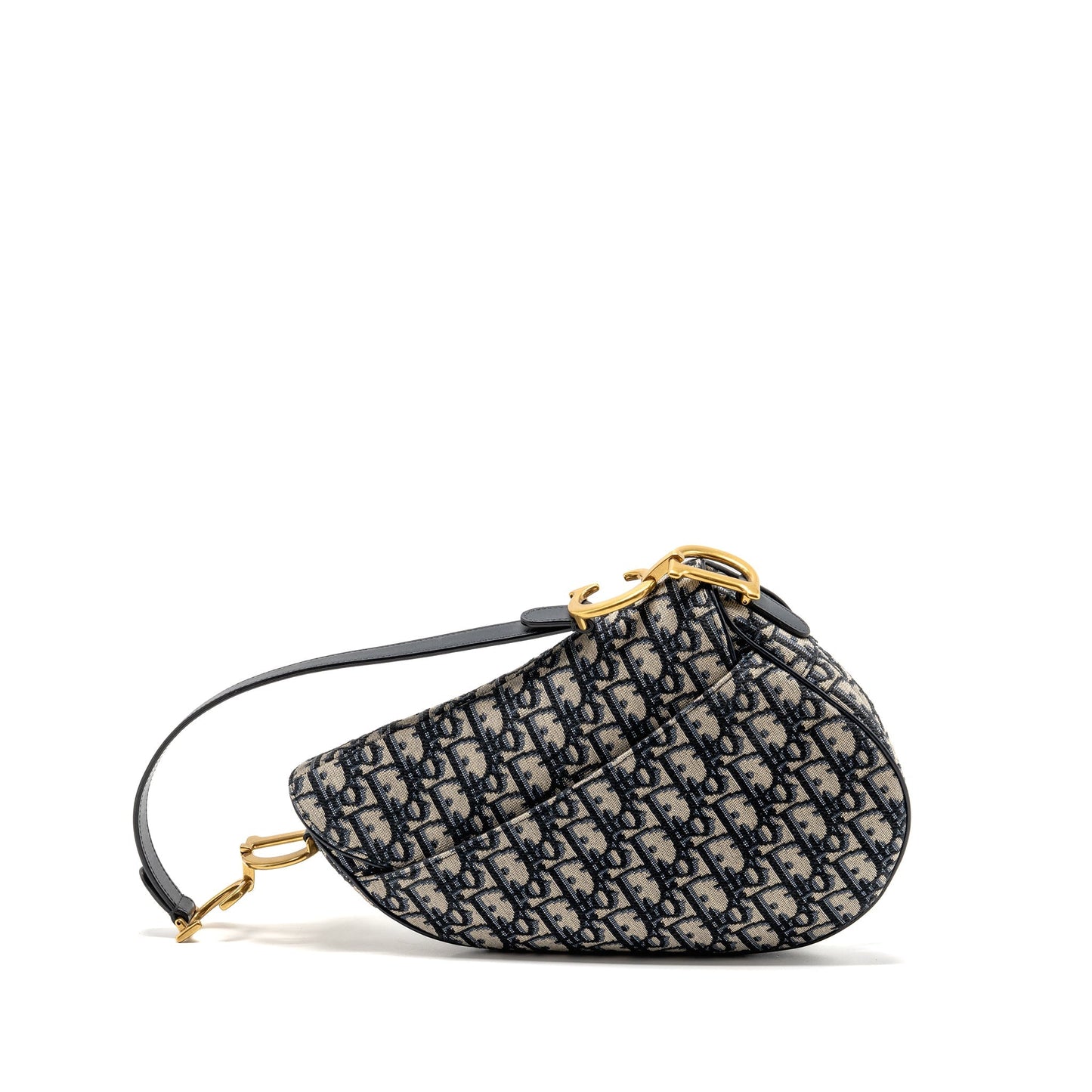 Dior Medium Saddle Purse Oblique Canvas Blue