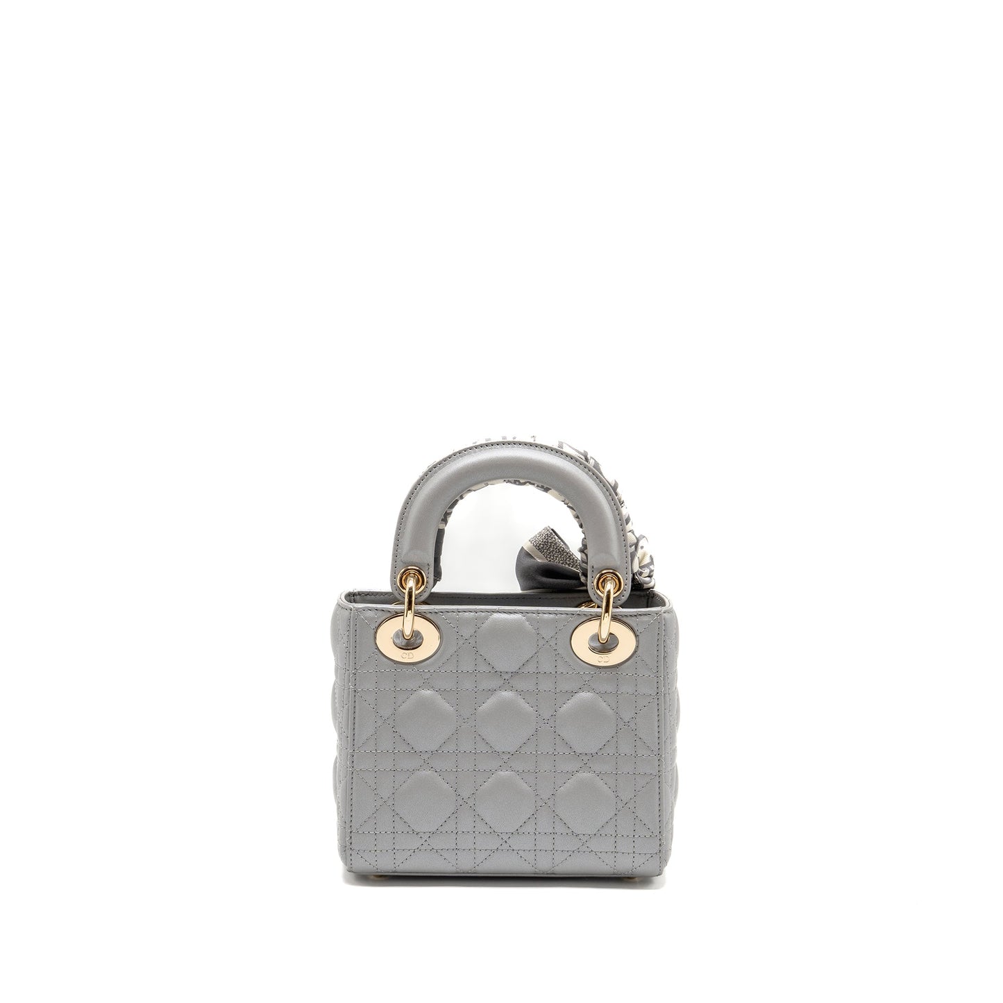 Mini Lady Dior Lambskin Light Grey