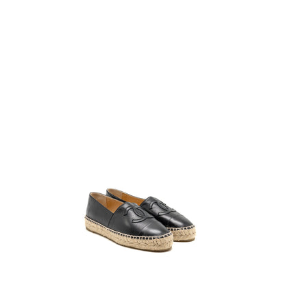 Chanel Size 36 Espadrilles Lambskin Black
