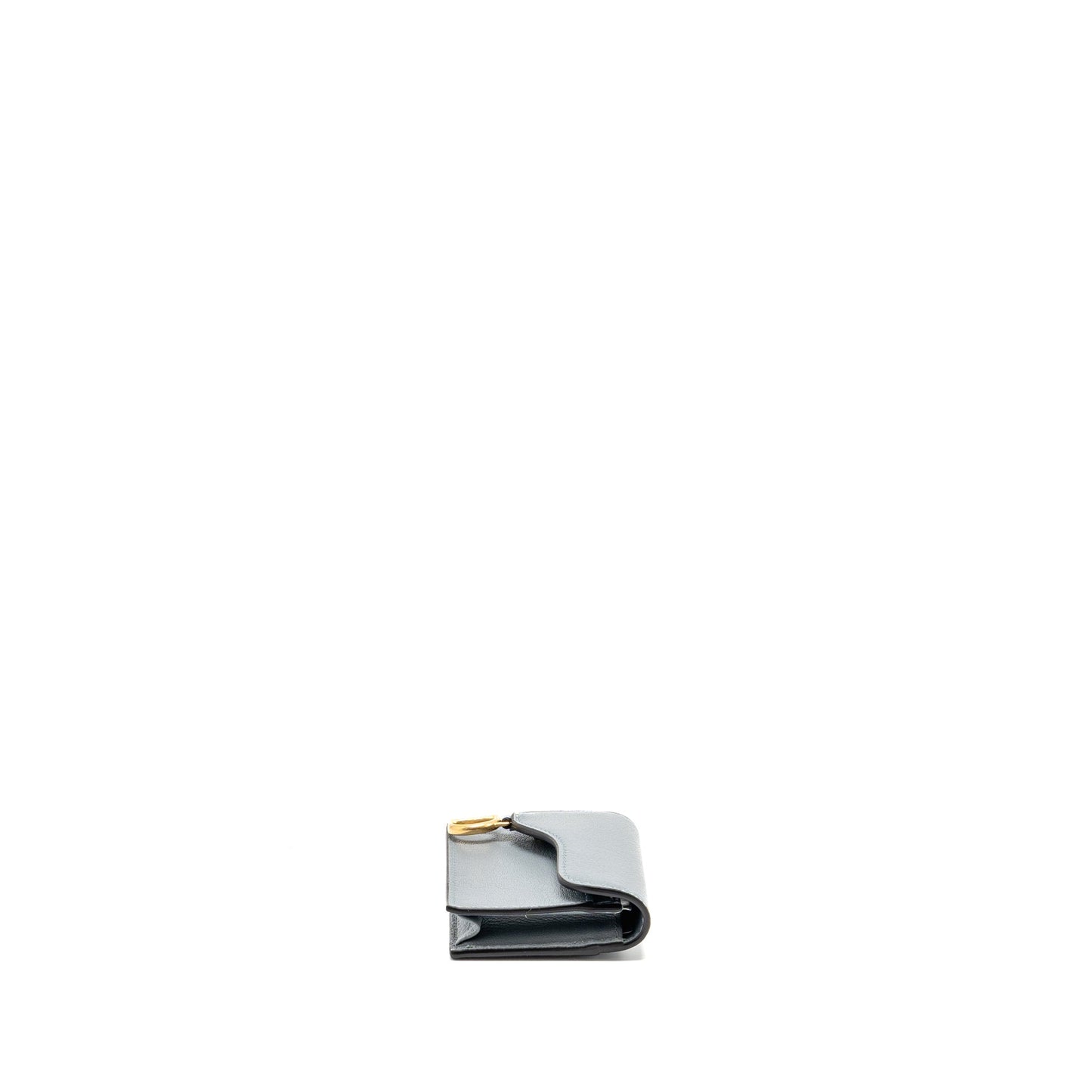 Dior Saddle Bloom Card Holder Goatskin Cloud Blue
