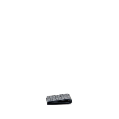 Bottega Veneta Intrecciato Piccolo Bi-Fold Wallet Calfskin Navy