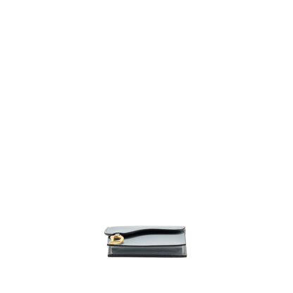 Dior Saddle Bloom Card Holder Goatskin Cloud Blue