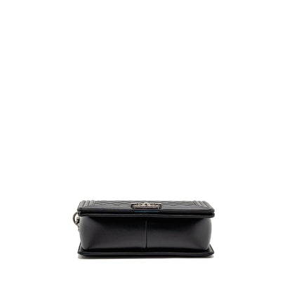 Chanel Medium Boy Bag Lambskin Black Ruthenium Hardware