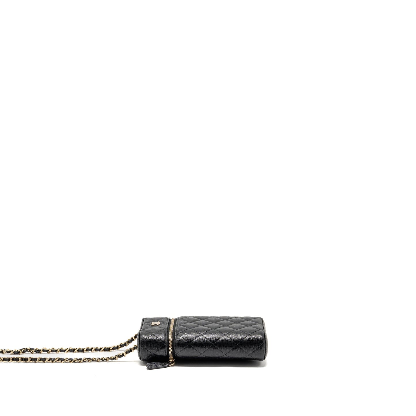 Chanel Classic Vanity Phone Holder with Chain Caviar Black LGHW