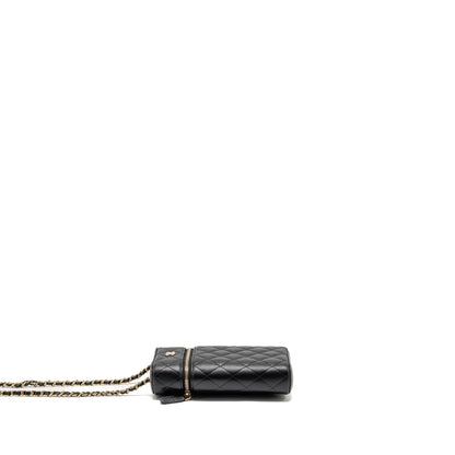 Chanel Classic Vanity Phone Holder with Chain Caviar Black LGHW