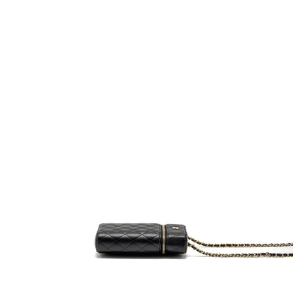 Chanel Classic Vanity Phone Holder with Chain Caviar Black LGHW