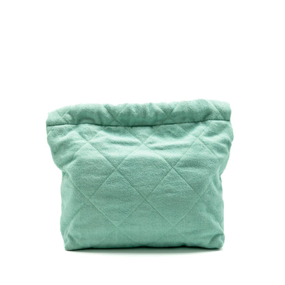 Chanel Small 22 Bag Washed Denim Aqua GHW (Microchip)
