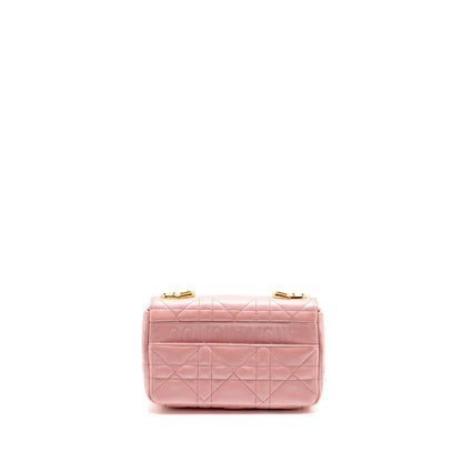 Dior Small Soft Caro Purse Lambskin Melocoton