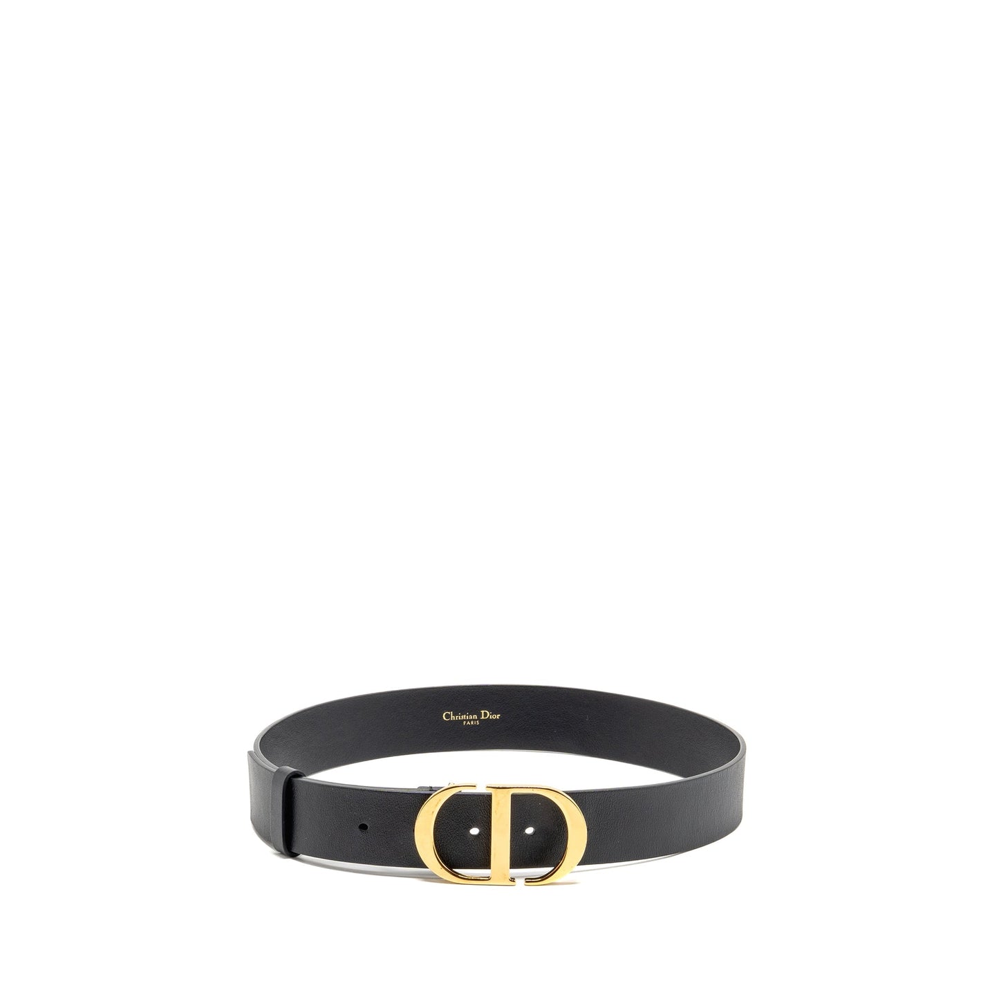 Dior size 75 30 Montaigne belt leather black