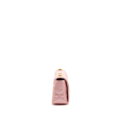 Dior Small Soft Caro Purse Lambskin Melocoton