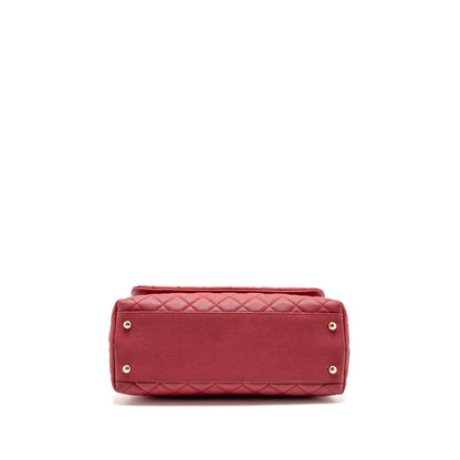 Chanel Medium Coco Handle Caviar Red GHW