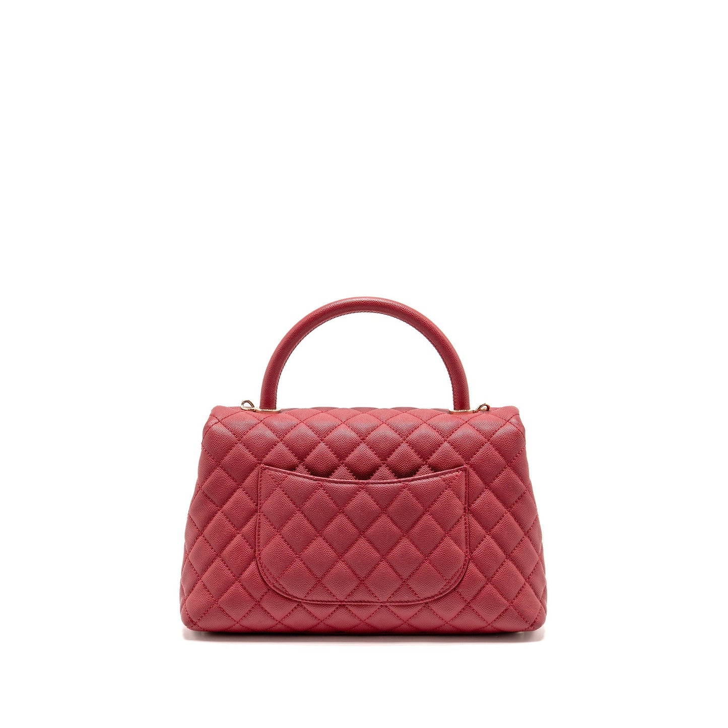 Chanel Medium Coco Handle Caviar Red GHW