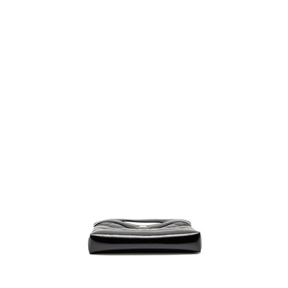 CHANEL Mini 31 Clutch with Chain Shiny Lambskin Black LGHW (Microchip)