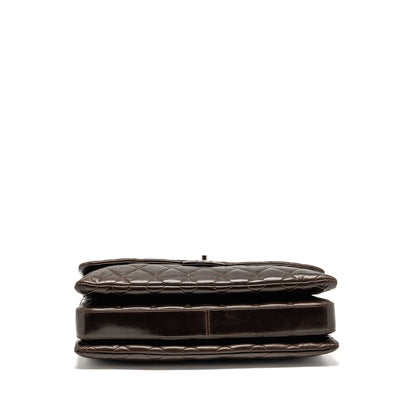 Chanel Large Quilted Flap Bag with Chain Lambskin Dark Brown SHW