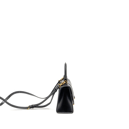 Balenciaga Hourglass Purse Calfskin Black