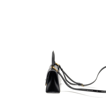 Balenciaga Hourglass Purse Calfskin Black