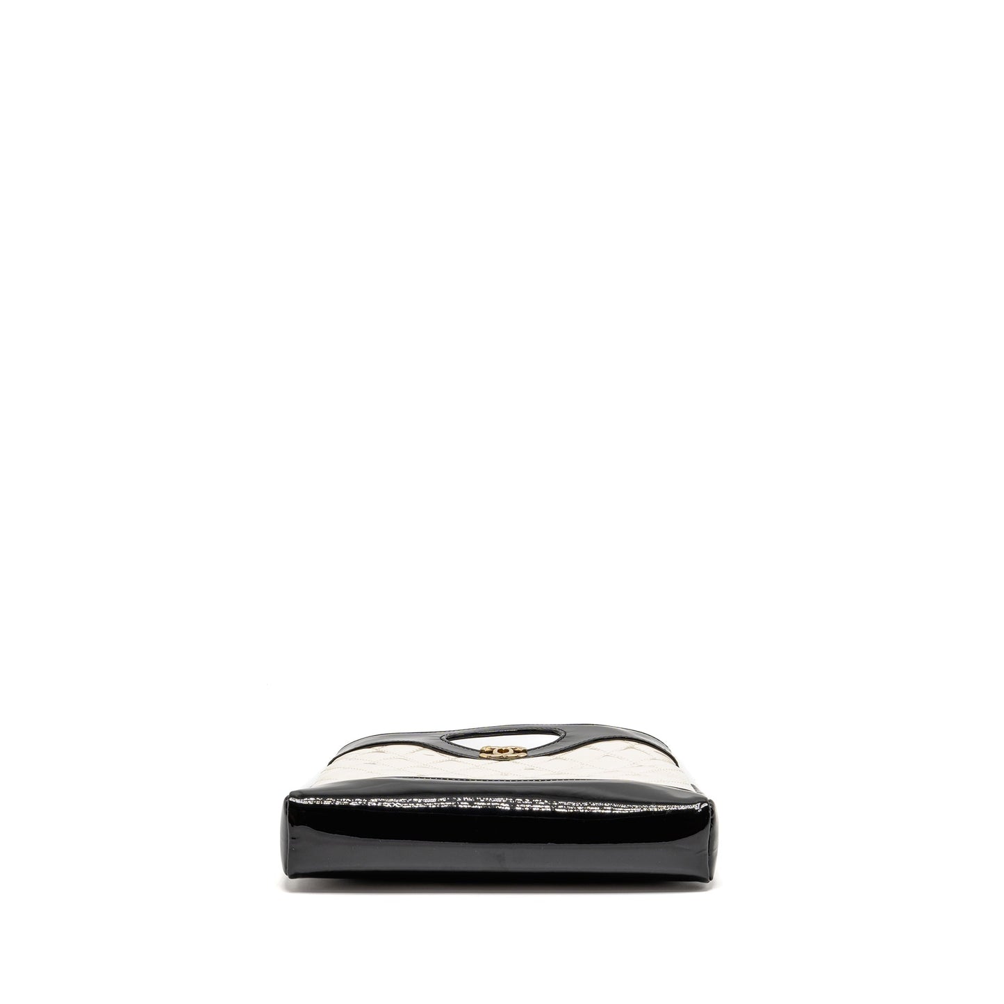 Chanel Mini 31 Bag Patent Black / White LGHW (Microchip)