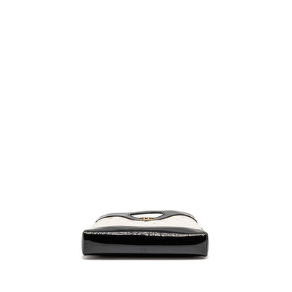 Chanel Mini 31 Bag Patent Black / White LGHW (Microchip)