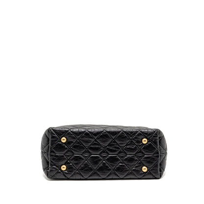 Chanel 2.55 Reissue Tote Bag Quilted Aged Calfskin Black GHW