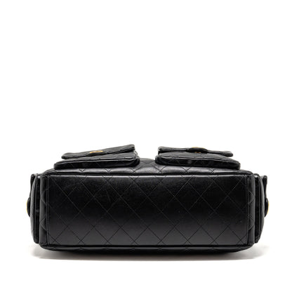 Chanel 25C Maxi Hobo Bag Lambskin Black GHW (Microchip)