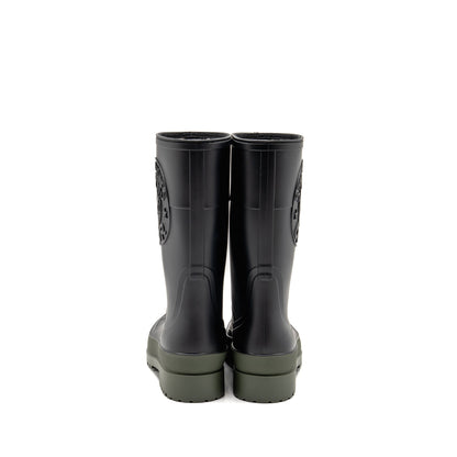Dior Size 39 Diorunion Rain Boot Rubber Black/Dark Green