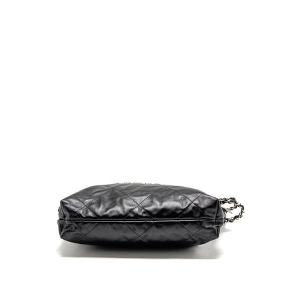Chanel Small 22 Bag Shiny Calfskin Black SHW (Microchip)