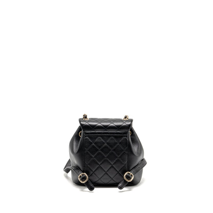 Chanel Mini Duma Backpack calfskin black LGHW (microchip)