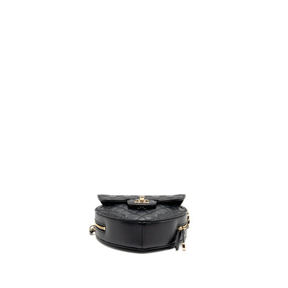 Chanel 22S Heart Bag Lambskin Black LGHW (Microchip)
