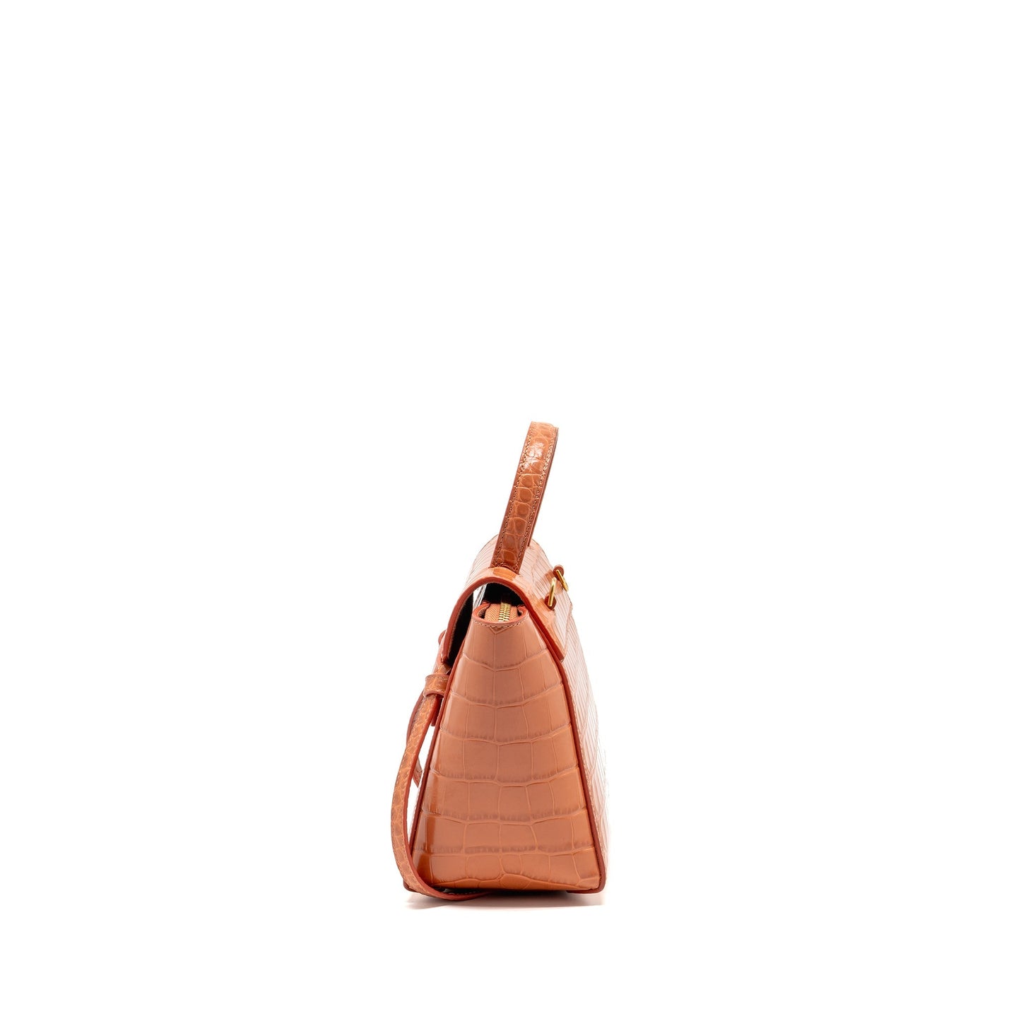 Celine Nano Belt Purse Crocodile-Embossed Calfskin Lychee Pink