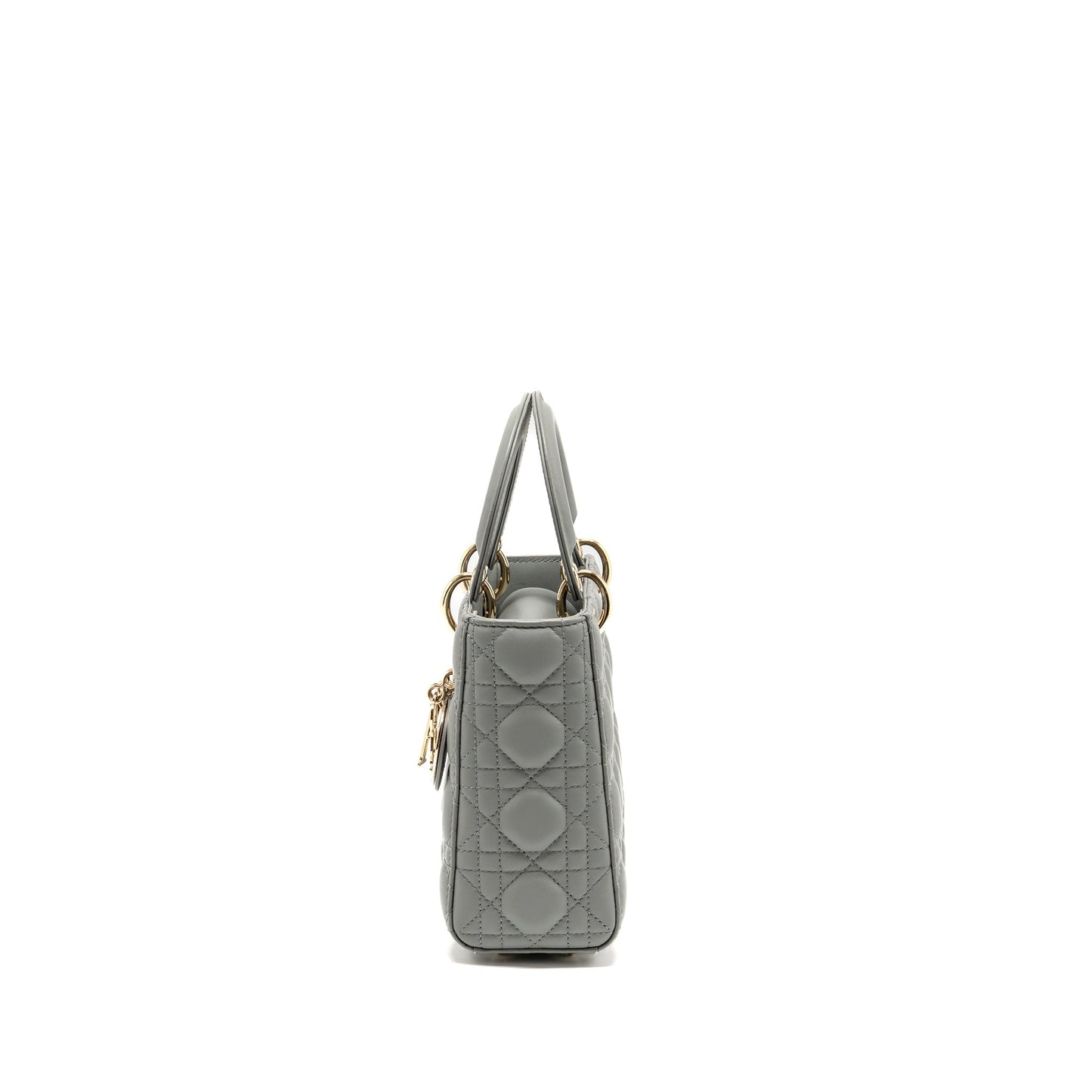 Dior Small Lady Dior My ABCDior Purse Lambskin Grey Stone