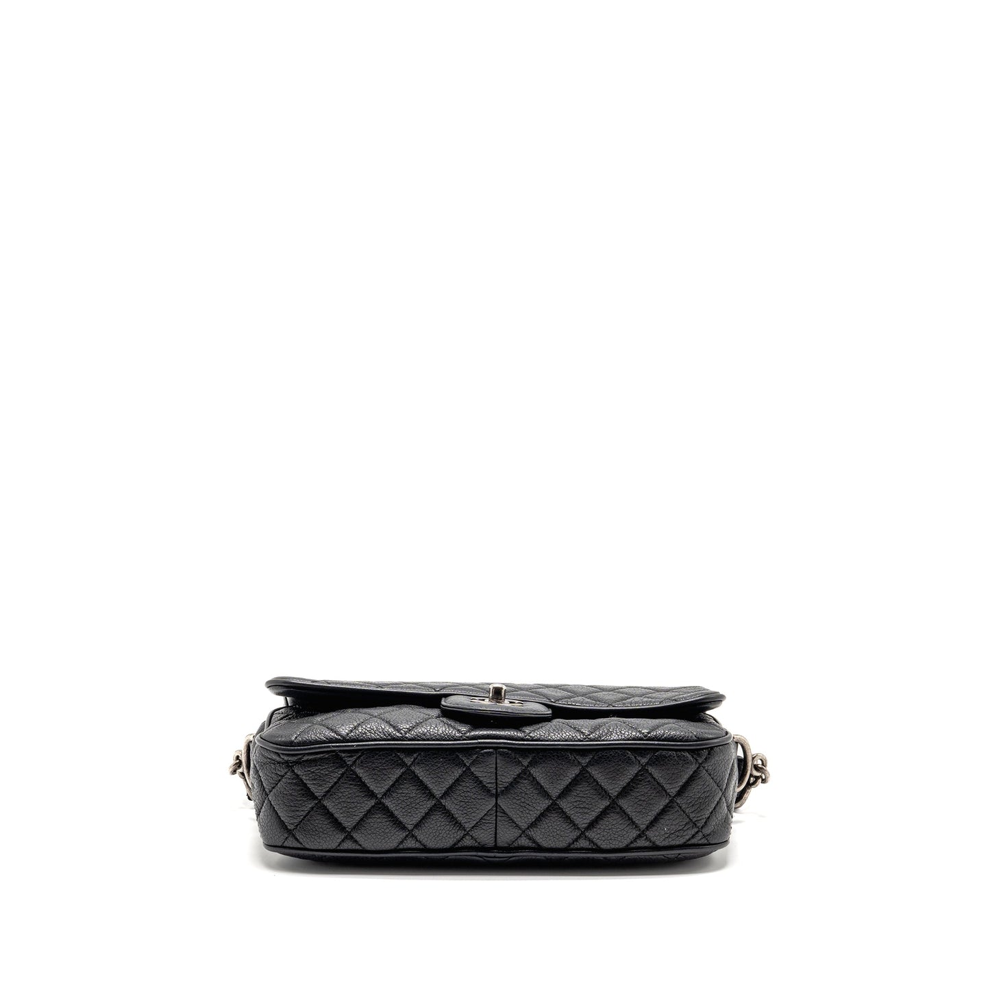 Chanel Medium Casual Rock Flap Bag Grained Calfskin Black Ruthenium Hardware